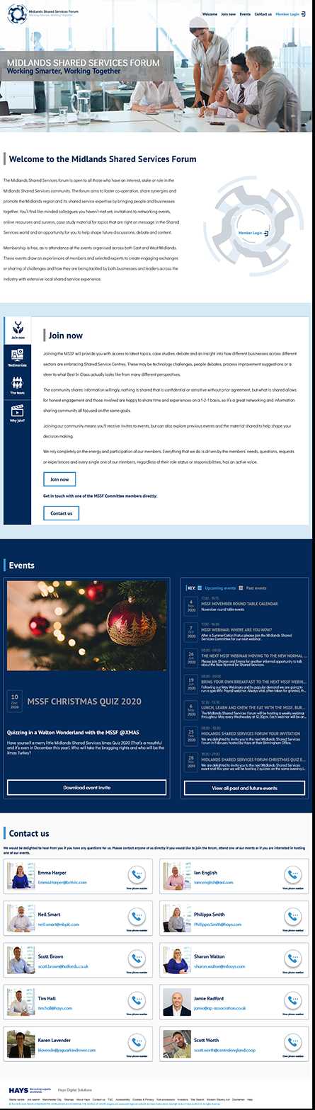 Midlands Shared Services Forum Site desktop image