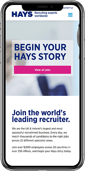 Hays Careers mobile image